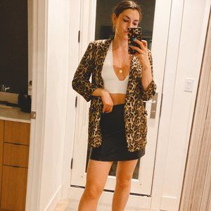 Zara Leopard Print Blazer